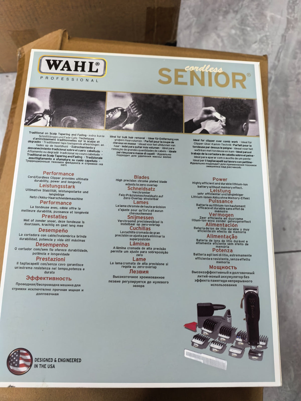 WAHL Senior – Tagliacapelli Professionale Ricondizionato a Nuovo con Confezione Originale e Accessori