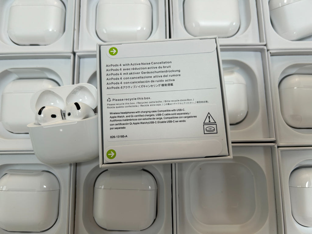 Apple AirPods 4 con Cancellazione Attiva del Rumore – Ricondizionate a Nuovo con Confezione Originale